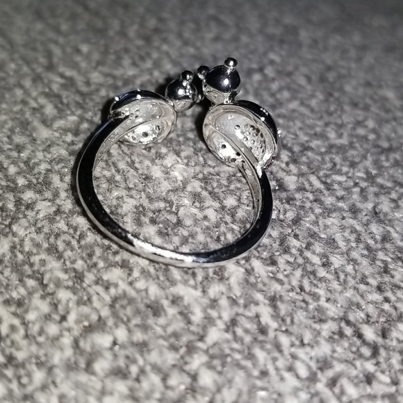 Lady Bugs Ring - 925 SS White Gold Overlay & Ruby - Picture 9 of 12